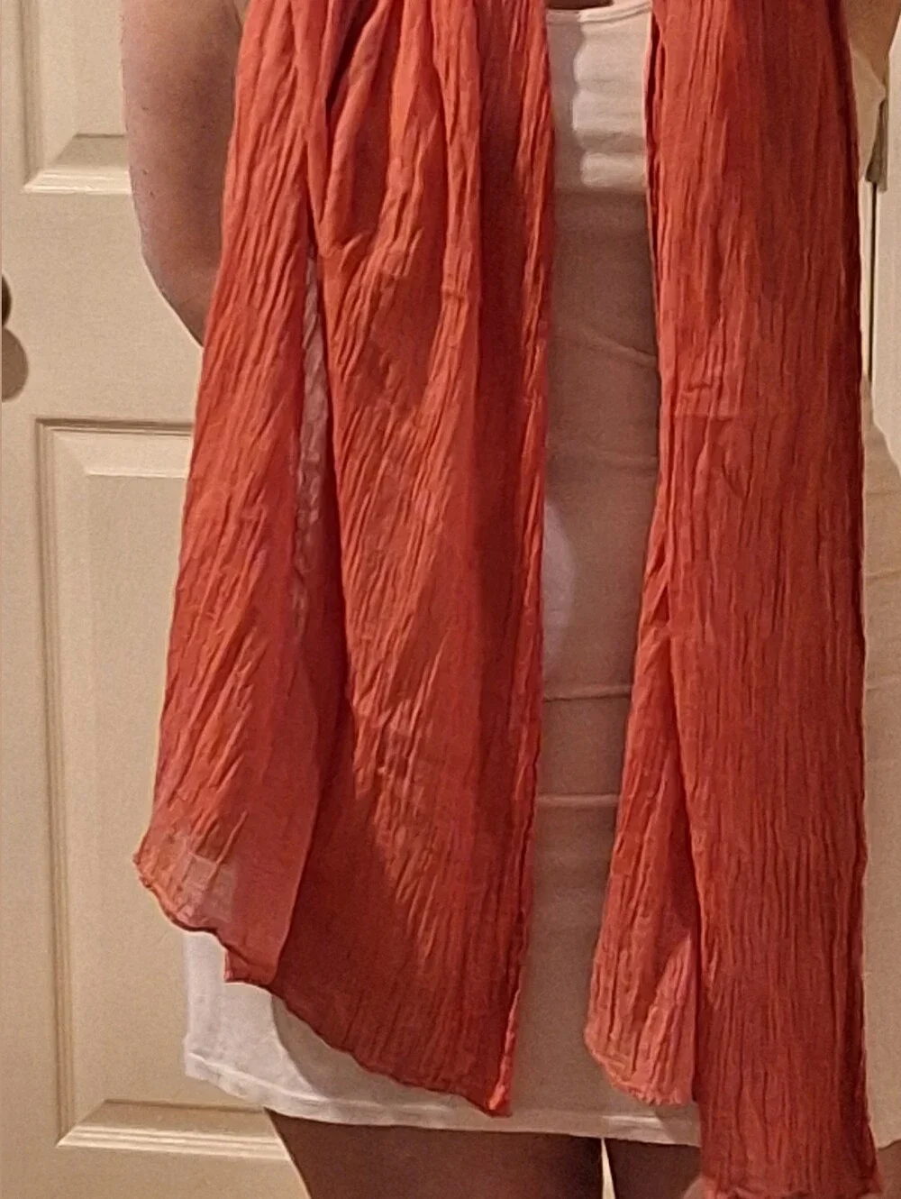 DEVRED | Peach Cotton Scarf